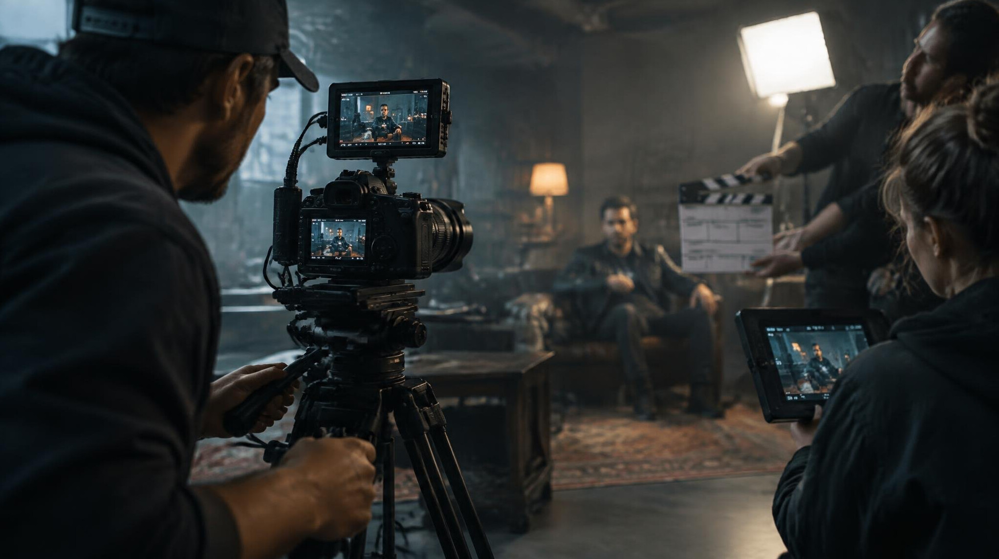 cinematic camera shot