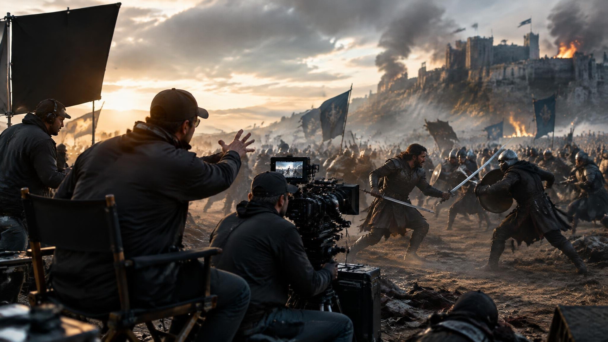 cinematic battle scene