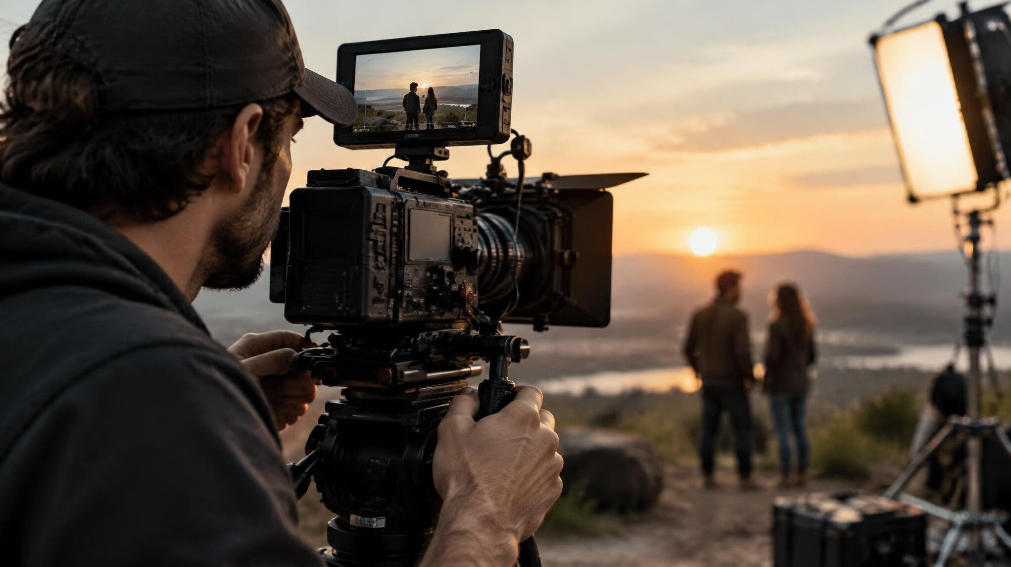 filmmaker holding camera
